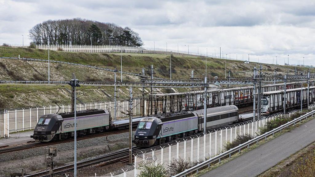 Bus Hit Stationary Freight Train at French Channel Tunnel Entrance, 19 Injured