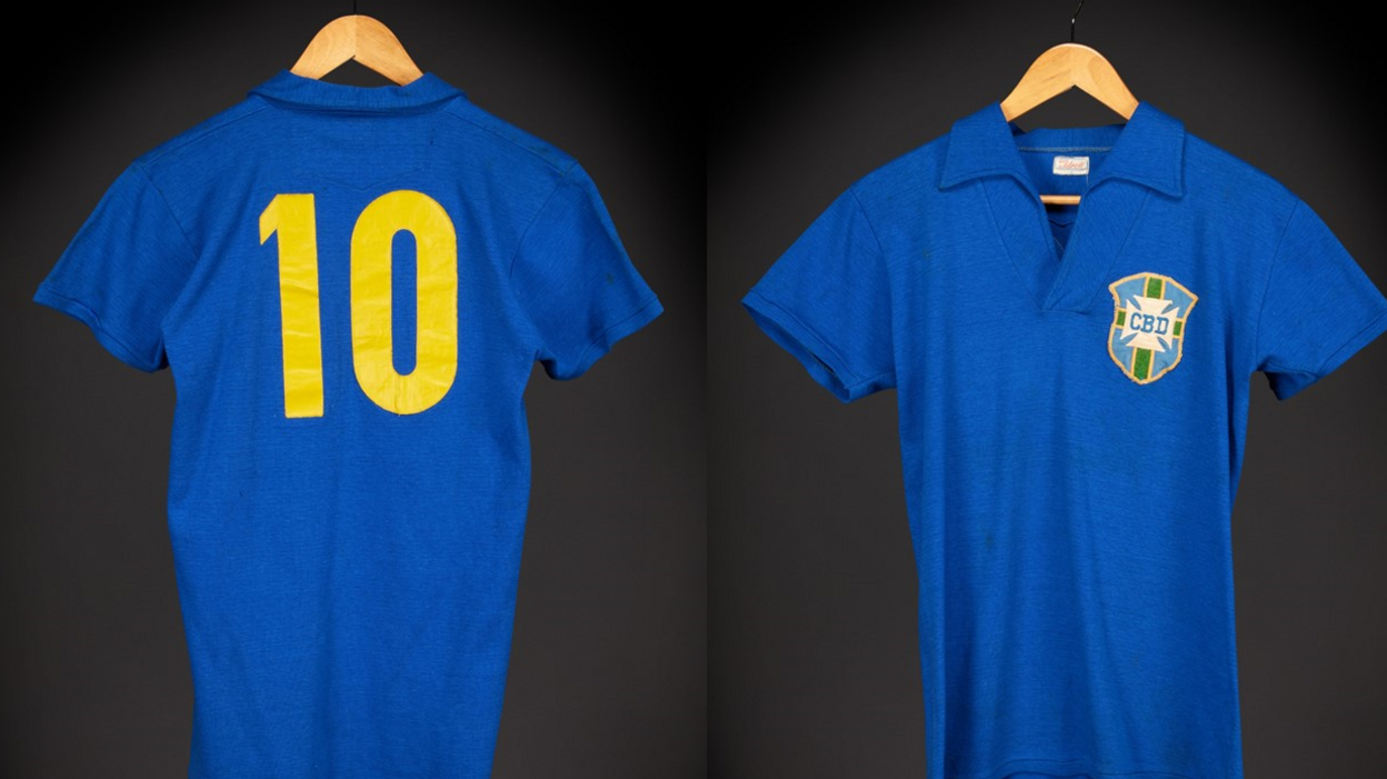 Pele's 1958 World Cup Shirt Hits $4.9 Million at Sotheby's