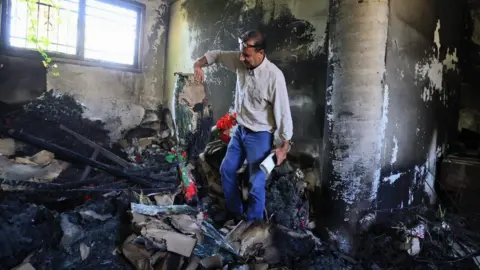 Devastation in Tulkarm: A Palestinian's Home Transformed into a Military Base and Set Ablaze