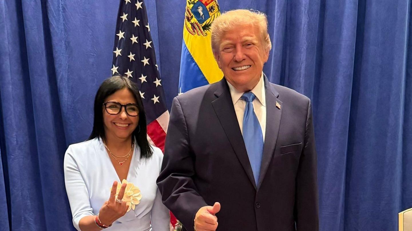 Trump meets Venezuela’s interim president Delcy Rodríguez after US-backed takeover
